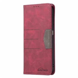 Folio Cover Realme C35 Custodia in pelle Linee Di Colore Binfen
