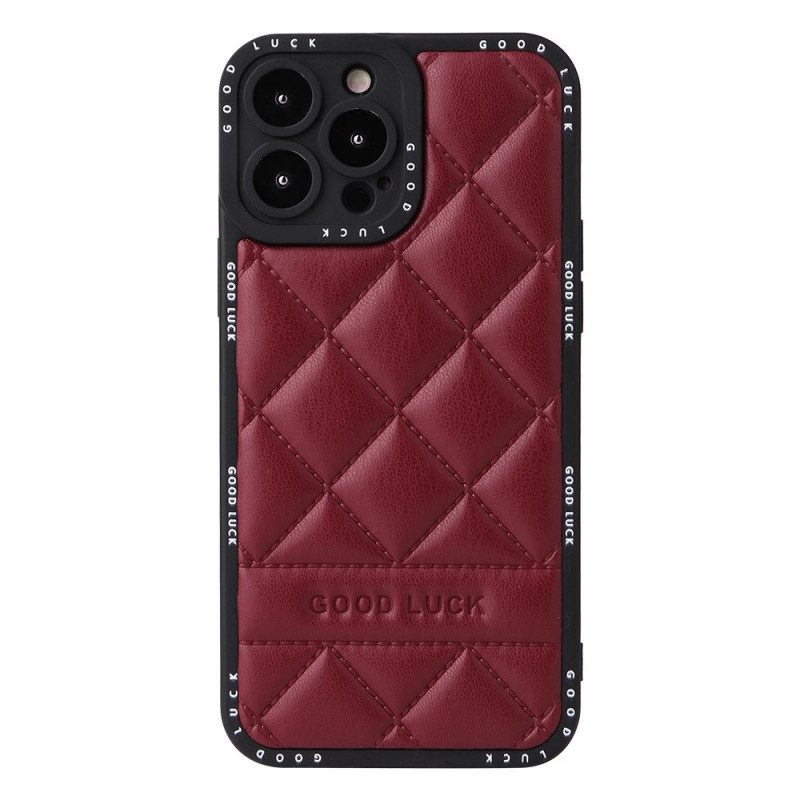 Cover iPhone 14 Pro Buona Fortuna Trapuntata