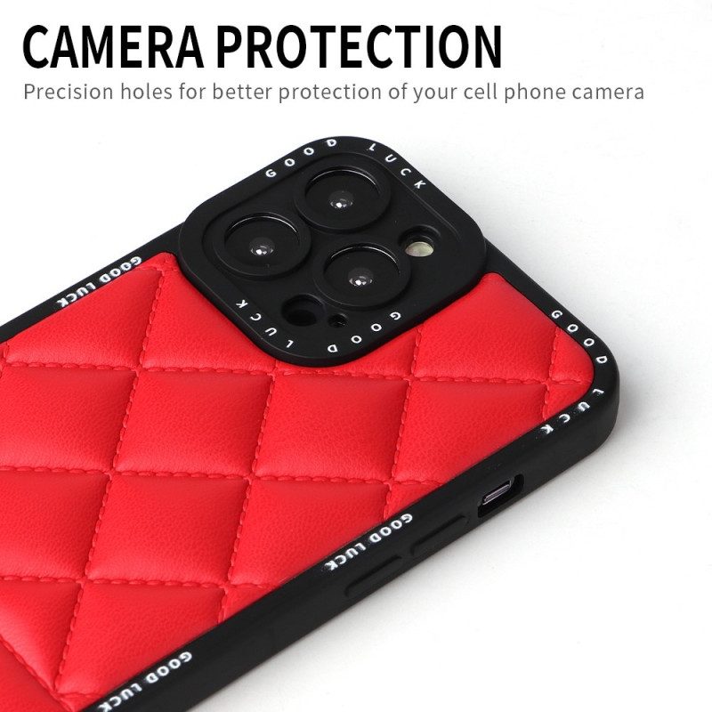 Cover iPhone 14 Pro Buona Fortuna Trapuntata