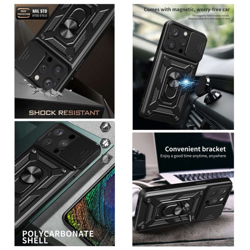 Cover iPhone 14 Pro Corda Con Supporto Ad Anello