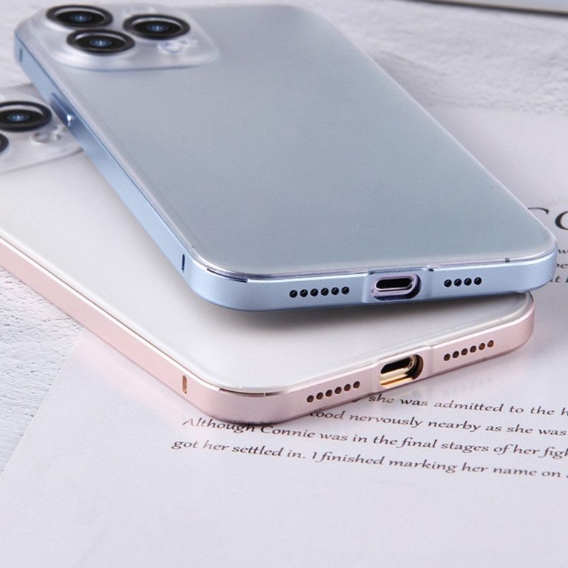 Cover iPhone 14 Pro Effetto Metallo Satinato