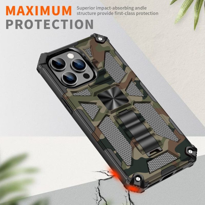 Cover iPhone 14 Pro Supporto Rimovibile Mimetico