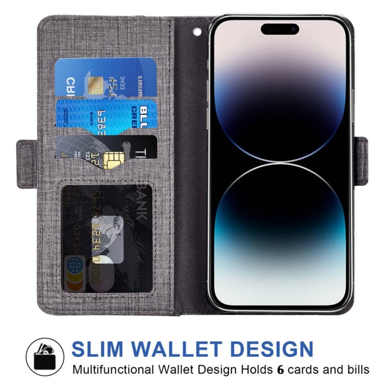 Custodia A Portafoglio iPhone 14 Pro Portacarte Anteriore