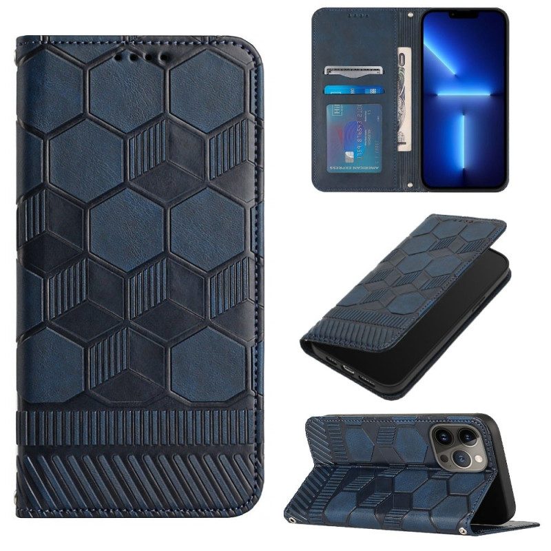 Custodia in pelle iPhone 14 Pro Modello Di Pallone Da Calcio