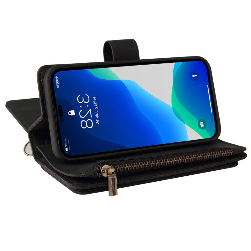 Custodia in pelle iPhone 14 Pro Portacarte Ottimizzati Multifunzione
