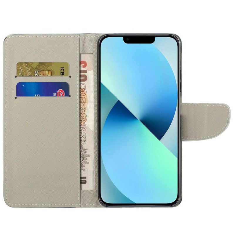 Custodia in pelle iPhone 14 Pro Stai Calmo