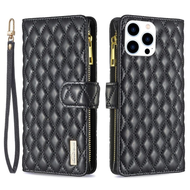 Folio Cover iPhone 14 Pro Binfen Colore Stile Trapuntato