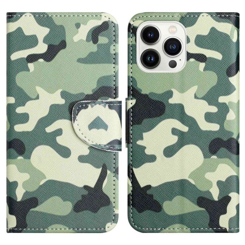 Folio Cover iPhone 14 Pro Camuffamento Militare