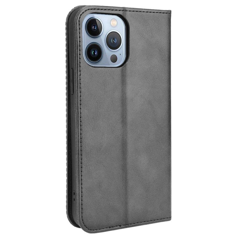 Folio Cover iPhone 14 Pro Custodia in pelle Stilizzato