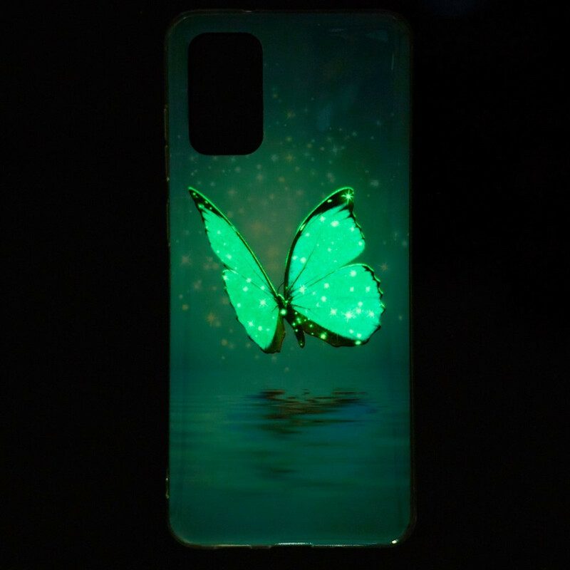 Cover Samsung Galaxy S20 Plus / S20 Plus 5G Farfalla Blu Fluorescente