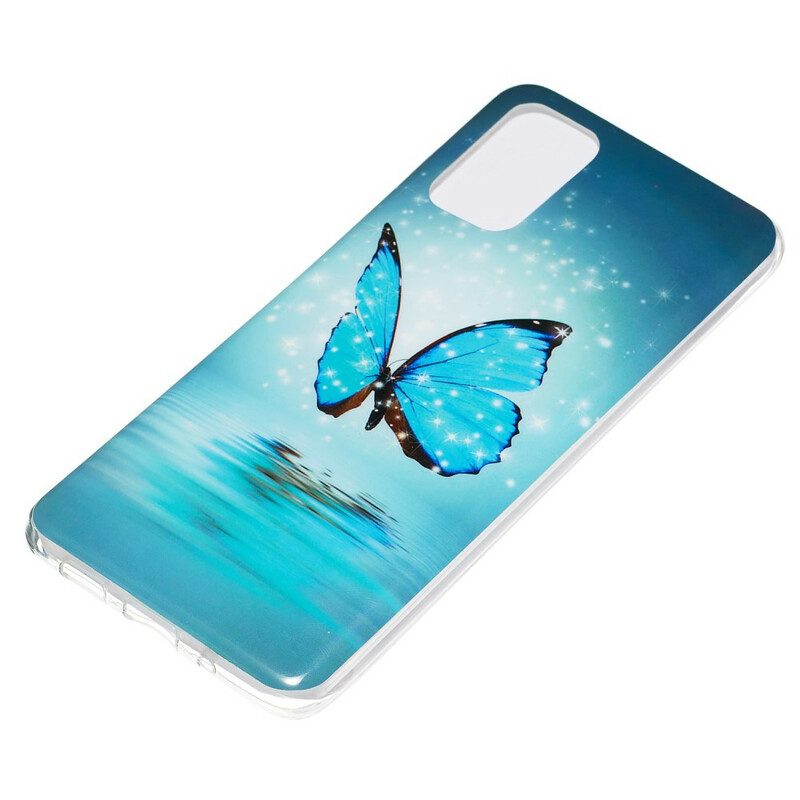Cover Samsung Galaxy S20 Plus / S20 Plus 5G Farfalla Blu Fluorescente