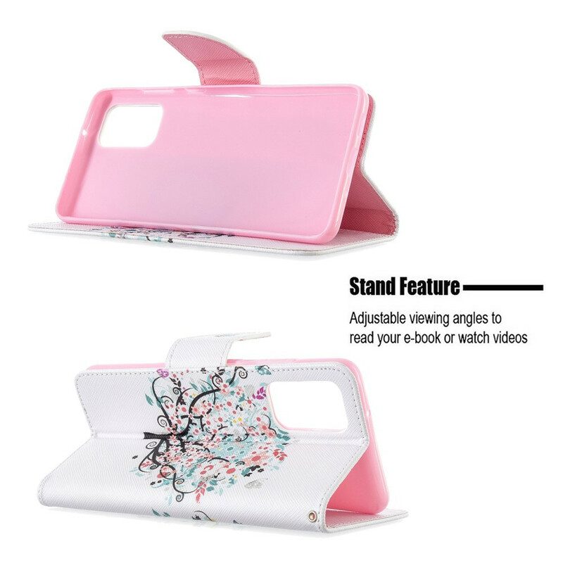 Custodia in pelle Samsung Galaxy S20 Plus / S20 Plus 5G Albero Fiorito