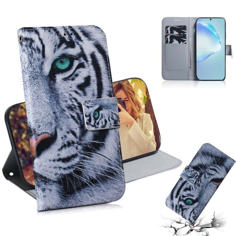 Custodia in pelle Samsung Galaxy S20 Plus / S20 Plus 5G Faccia Da Tigre