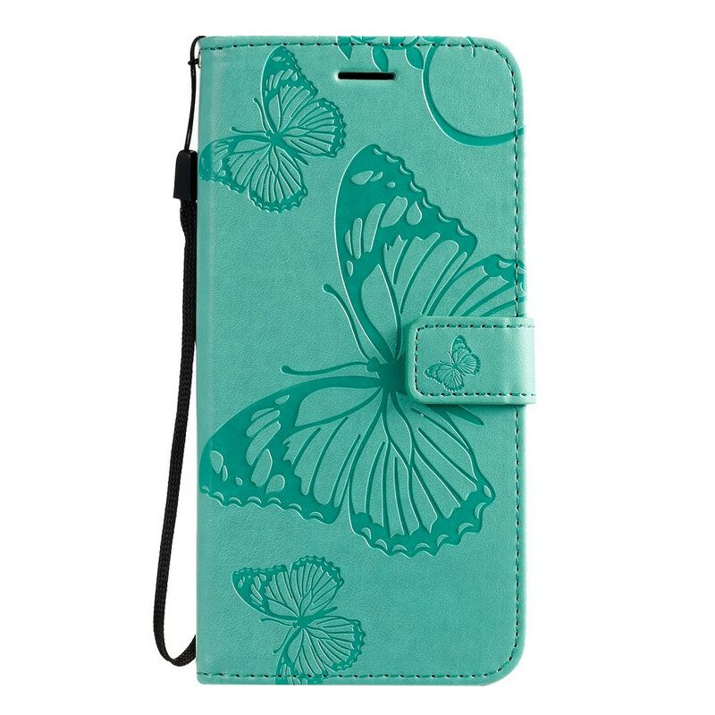Custodia in pelle Samsung Galaxy S20 Plus / S20 Plus 5G Farfalle Con Cinturino Gigante