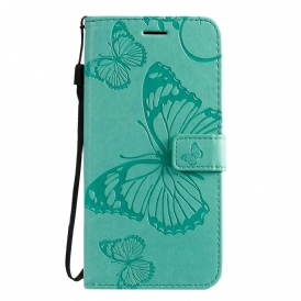 Custodia in pelle Samsung Galaxy S20 Plus / S20 Plus 5G Farfalle Con Cinturino Gigante