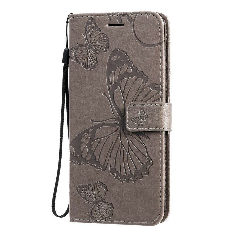 Custodia in pelle Samsung Galaxy S20 Plus / S20 Plus 5G Farfalle Con Cinturino Gigante