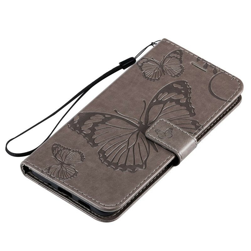 Custodia in pelle Samsung Galaxy S20 Plus / S20 Plus 5G Farfalle Con Cinturino Gigante