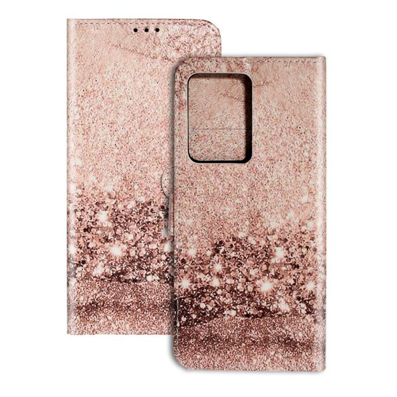Custodia in pelle Samsung Galaxy S20 Plus / S20 Plus 5G Paillettes Firmate