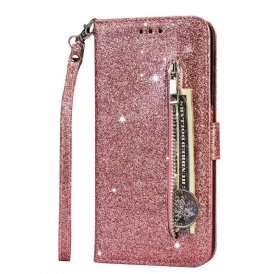 Custodia in pelle Samsung Galaxy S20 Plus / S20 Plus 5G Portamonete Glitterato