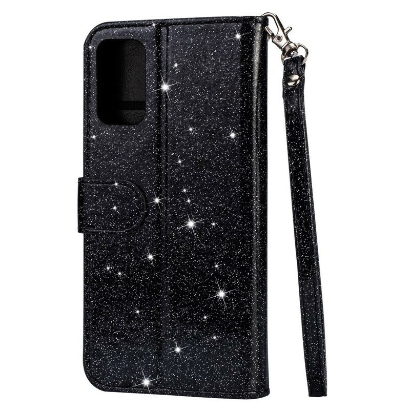 Custodia in pelle Samsung Galaxy S20 Plus / S20 Plus 5G Portamonete Glitterato