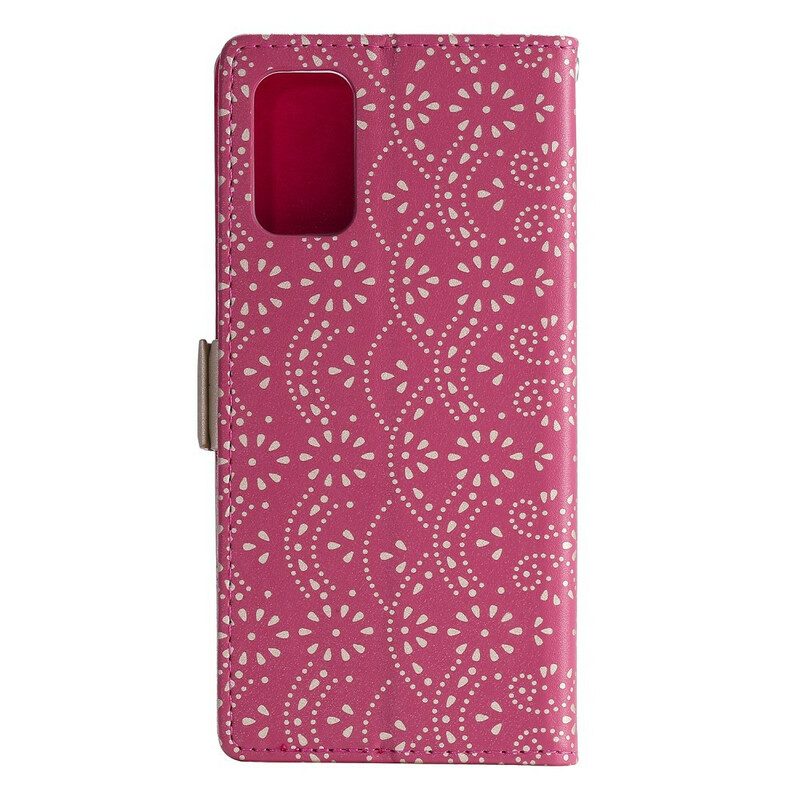 Custodia in pelle Samsung Galaxy S20 Plus / S20 Plus 5G Portamonete In Pizzo