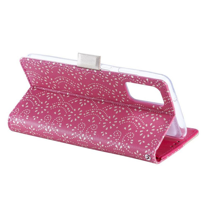 Custodia in pelle Samsung Galaxy S20 Plus / S20 Plus 5G Portamonete In Pizzo
