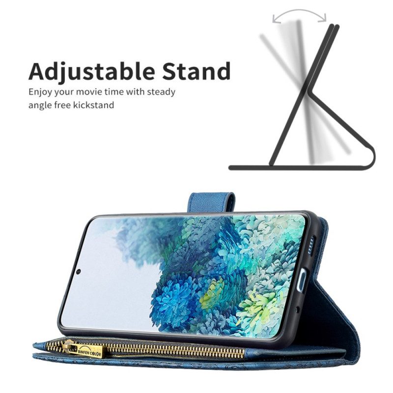 Custodia in pelle Samsung Galaxy S20 Plus / S20 Plus 5G Tasca Con Zip A Farfalla