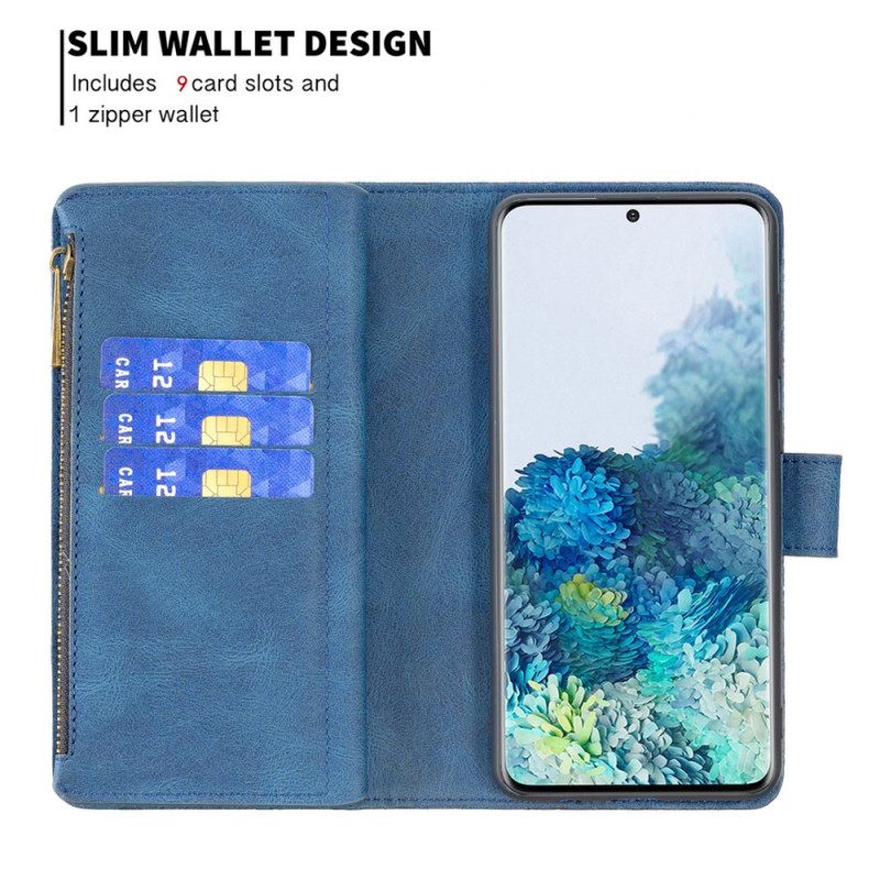 Custodia in pelle Samsung Galaxy S20 Plus / S20 Plus 5G Tasca Con Zip A Farfalla