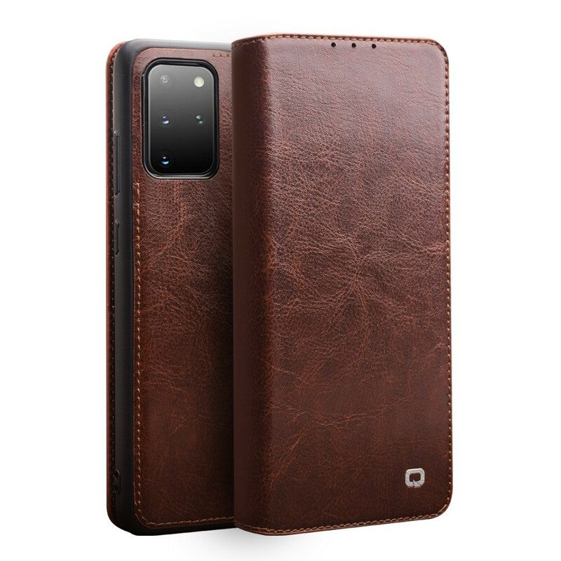 Folio Cover Samsung Galaxy S20 Plus / S20 Plus 5G Custodia in pelle Qialino Vera Pelle