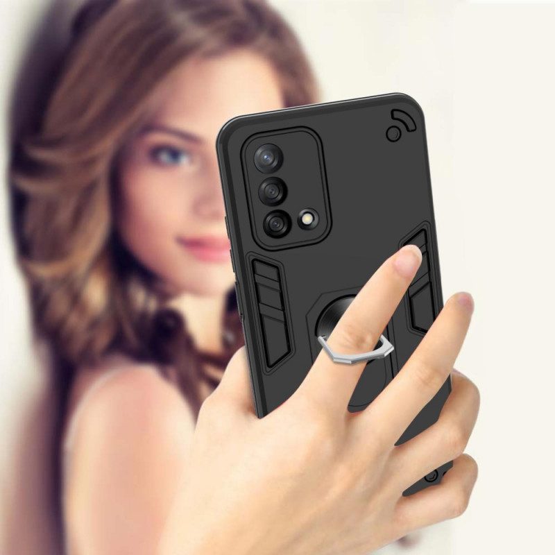 Cover Oppo A74 4G Anello-supporto Staccabile Metallico