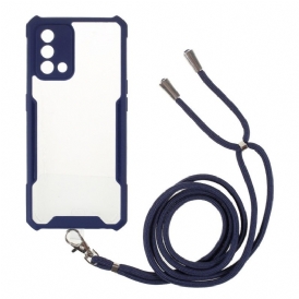 Cover Oppo A74 4G Ibrido Con Cordino Colorato