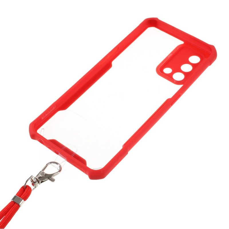 Cover Oppo A74 4G Ibrido Con Cordino Colorato