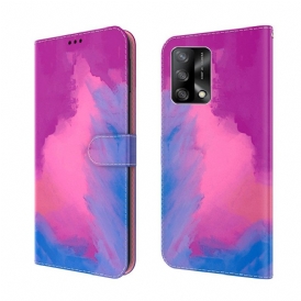 Custodia in pelle Oppo A74 4G Acquerello