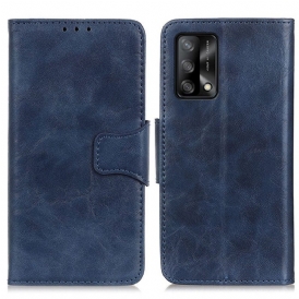 Custodia in pelle Oppo A74 4G Chiusura Reversibile In Pelle Crosta