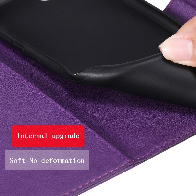 Custodia in pelle Oppo A74 4G Cinturino Effetto Pelle