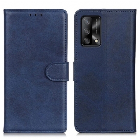 Custodia in pelle Oppo A74 4G Effetto Pelle Retrò Opaca
