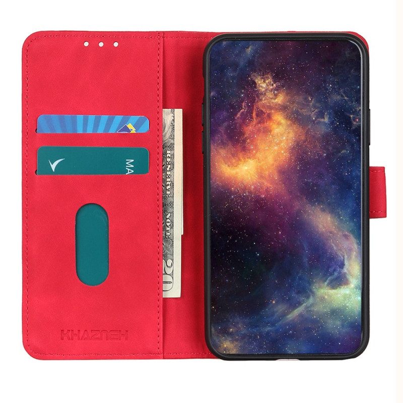 Custodia in pelle Oppo A74 4G Khazneh Effetto Pelle Vintage