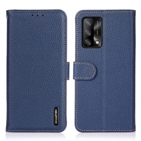 Custodia in pelle Oppo A74 4G Vera Pelle Di Litchi Khazneh
