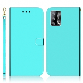 Folio Cover Oppo A74 4G Copri Specchietto In Ecopelle