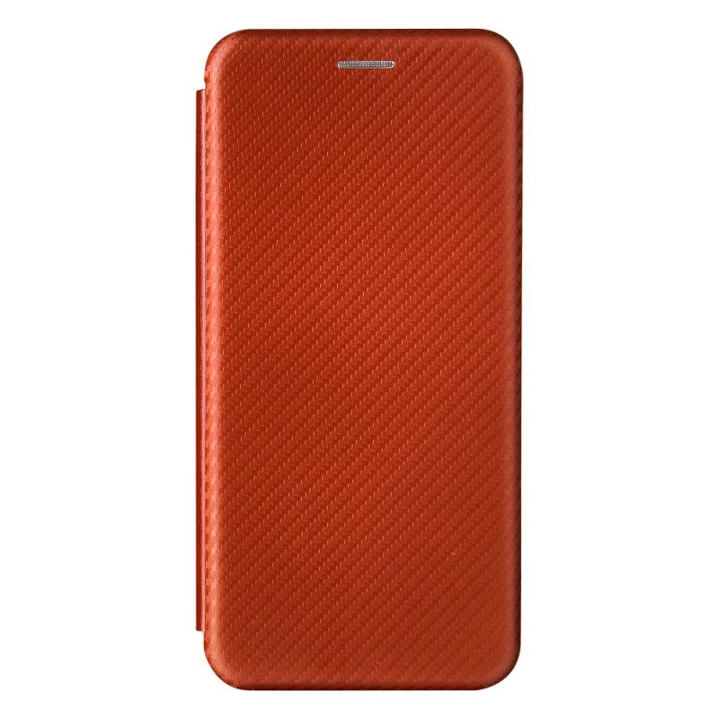 Folio Cover Oppo A74 4G Custodia in pelle Fibra Di Carbonio