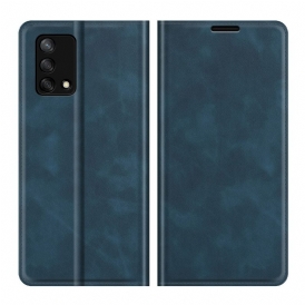 Folio Cover Oppo A74 4G Custodia in pelle Tocco Di Pelle