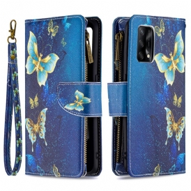 Folio Cover Oppo A74 4G Tasca Con Cerniera Per Farfalle