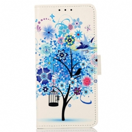 Custodia in pelle Poco M4 5G Albero In Fiore