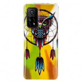 Cover Xiaomi Mi 10T / 10T Pro Acchiappasogni Gufo Fluorescente