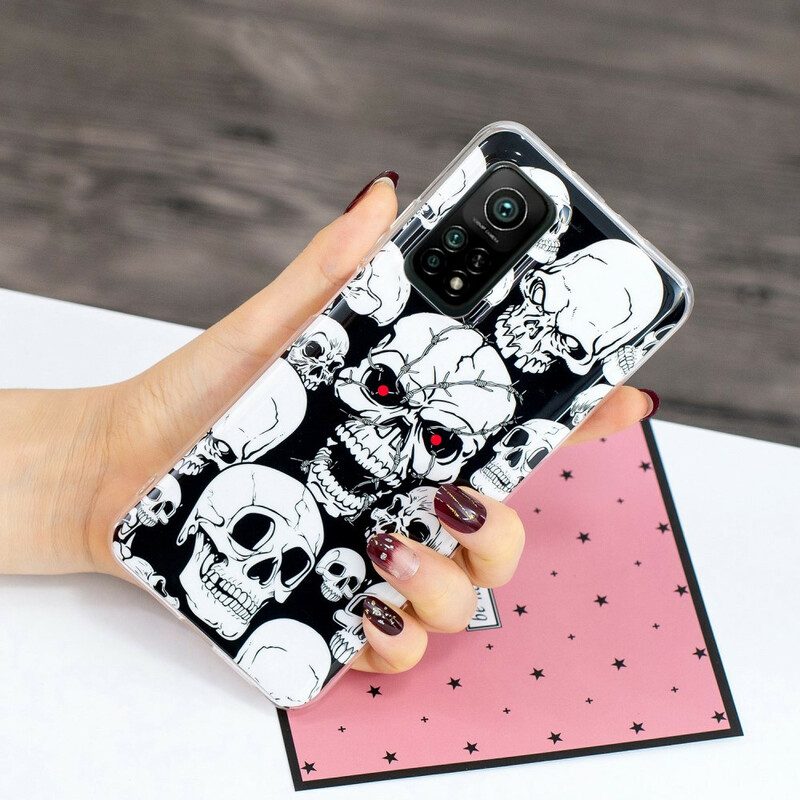 Cover Xiaomi Mi 10T / 10T Pro Attenzione Teschi Fluorescenti