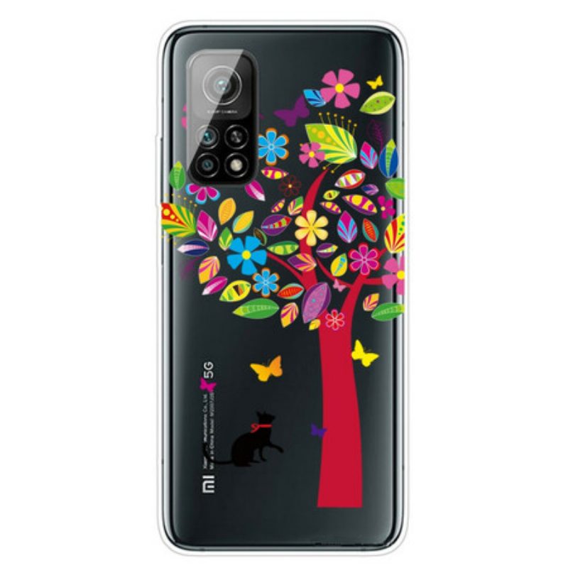 Cover Xiaomi Mi 10T / 10T Pro Gatto Sotto L'albero Colorato