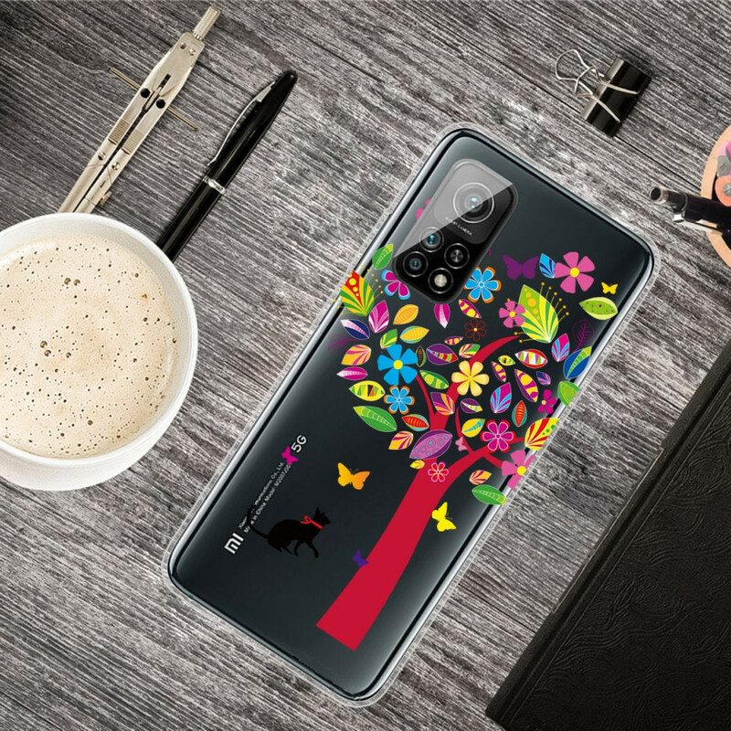 Cover Xiaomi Mi 10T / 10T Pro Gatto Sotto L'albero Colorato