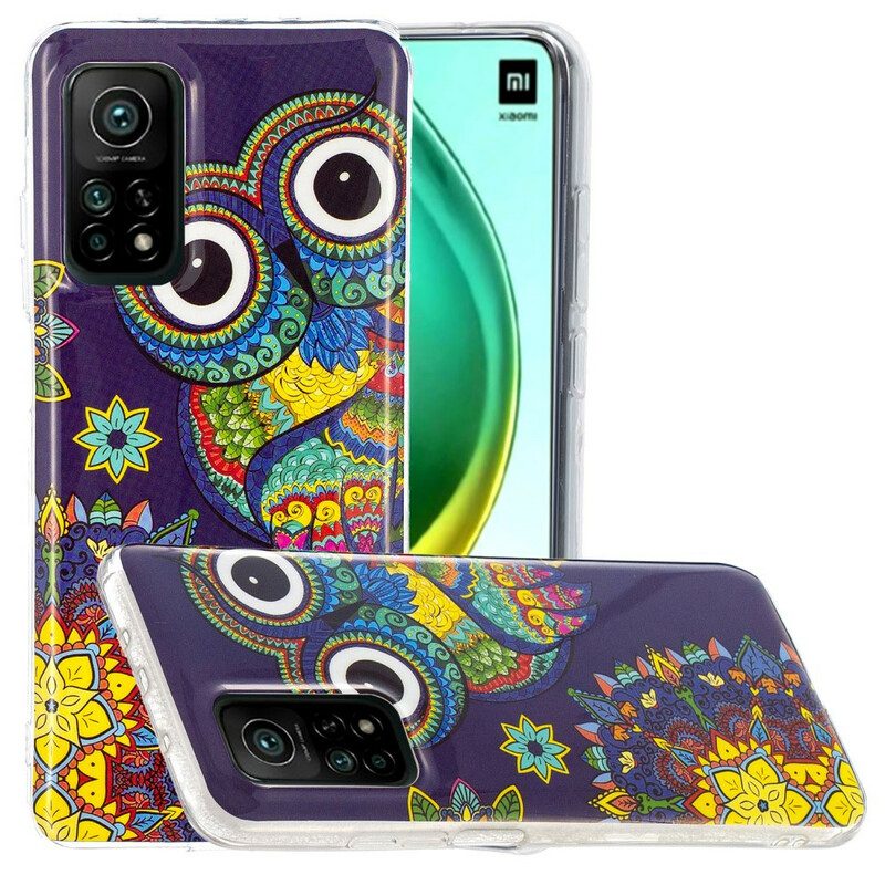 Cover Xiaomi Mi 10T / 10T Pro Mandala Gufo Fluorescente