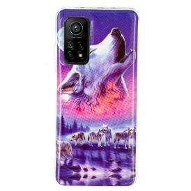 Cover Xiaomi Mi 10T / 10T Pro Serie Di Lupi Fluorescenti