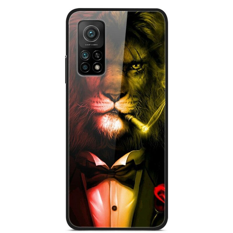 Cover Xiaomi Mi 10T / 10T Pro Sigaro Leone In Vetro Temperato Lite